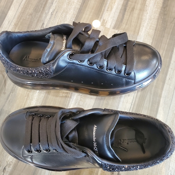 Alexander McQueen Black Fashion Sneakers Size 38 - Picture 12 of 13